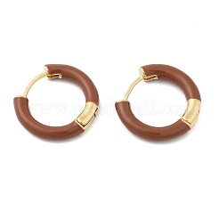 Серьги-кольца из латуни и 925 стерлингового серебра EJEW-R013-02G-02