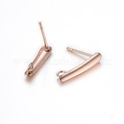Boucles d'oreilles à tige en acier inoxydable 304 avec placage ionique (IP)&nbsp;STAS-H467-05RG