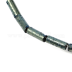Fili di perle di roccia lavica naturale elettrodeposta&nbsp;G-K388-03A-06