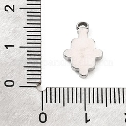 304ステンレススチールペンダントカボションセッティング  長方形チャーム  ステンレス鋼色  トレイ：6.5x4mm  14x9.5x2mm  穴：1.2mm&nbsp;SA-CBA0563-29P