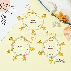 Браслеты из натуральных белых ракушек BJEW-FS00013