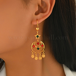 Серьги-люстры из сплава в форме луны и звезды&nbsp;KY9865