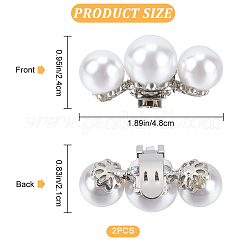 Пластиковое украшение для обуви с имитацией жемчуга FIND-WH0155-050A