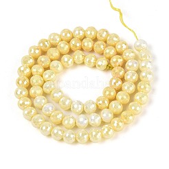 Антикоррозийные гальванические стеклянные бусины&nbsp;X-GLAA-N056-6mm-05