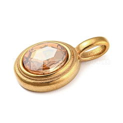 Подвески из позолоченной нержавеющей стали 304 со стразами&nbsp;STAS-Q253-01G-03