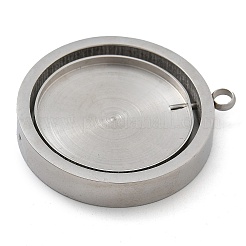 Оправы для подвесок из нержавеющей стали 304 в виде кабошонов&nbsp;LS-STAS-M084-04P