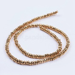 Гальванизировать немагнитных синтетический гематит бисер пряди G-I195-4mm-05-A