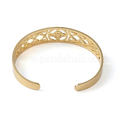 Браслеты-манжеты с ажурным узлом из нержавеющей стали 304 для женщин&nbsp;LS-BJEW-G701-02G