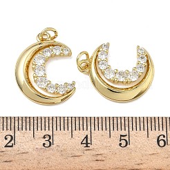 Латунные микропаве прозрачные подвески с фианитом KK-L257-14G