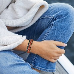 12шт. эластичные браслеты из натуральных и синтетических драгоценных камней для женщин BJEW-SW001598