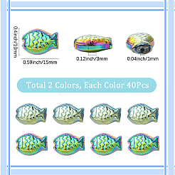 80шт 2 цвета гальванические стеклянные бусины EGLA-SC0001-54A
