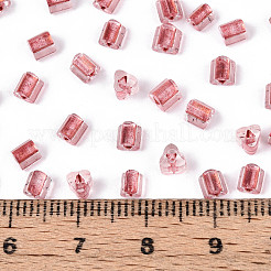 Прозрачные внутри цветные стеклянные бусины SEED-T007-13G