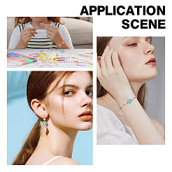 50 шт. градиентная краска для выпечки прозрачное стекло морская звезда и абс пластик имитация жемчуга соединительные подвески&nbsp;PALLOY-AR00033