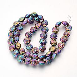 Гальванизировать немагнитных синтетический гематит бисер пряди G-Q486-67D