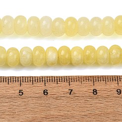 Teñidos naturales blancas abalorios de jade hebras&nbsp;GG-CBA9281-A15-5x8mm