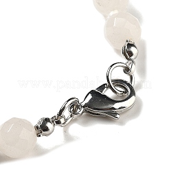 Colliers de perles rondes en jade blanc naturel à facettes de 8 mm&nbsp;NJEW-F327-01A-06