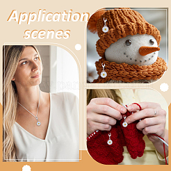 40 шт. эмалевые маркеры стежков с подвеской в виде маргаритки HJEW-NB00206