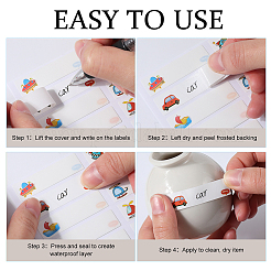 Самоламинирующиеся водонепроницаемые этикетки для детских бутылочек с надписью DIY-WH0504-25D