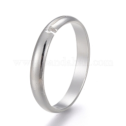 201 anneaux de bande lisses réglables en acier inoxydable, couleur argentée, diamètre intérieur: 18 mm