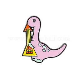 Dinosauro con spilla smaltata per strumento musicale, spilla in lega per vestiti zaino, roso, 30x28mm