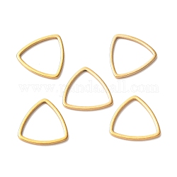 201 anelli di collegamento in acciaio inox, triangolo, oro, 12x11.5x1mm
