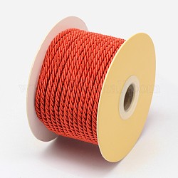 Nylon Threads, Milan Cords/Twisted Cords, Red, 3mm, about 21.87 yards(20m)/roll