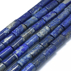 Natural Lapis Lazuli Beads Strands, Column, 15~17x7.5~8mm, Hole: 1.2mm, about 24~25pcs/strand, 14.7~15.5 inch(37.5~39.5cm)