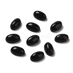 Cabochons de ágata negro naturales, oval, 5x3x2mm