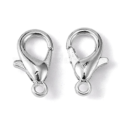 Zinc Alloy Lobster Claw Clasps, Parrot Trigger Clasps, Cadmium Free & Nickel Free & Lead Free, Platinum, 12x6mm, Hole: 1.2mm