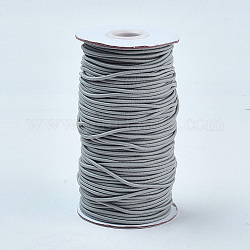 Эластичный шнур круглого, со слоем снаружи и резины внутри, светло-серый, 2 мм, около 76.55 ярда (70 м) / рулон