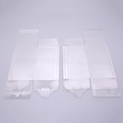Boîte transparente en pvc, boîte-cadeau de friandises, pour la boîte d'emballage de douche de bébé de noce, rectangle, clair, 7x7x12 cm