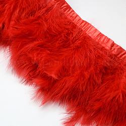 Pluma de la manera accesorios de cadena paño de disfraces, rojo, 120~190x28~56mm, aproximamente 2 m / bolsa