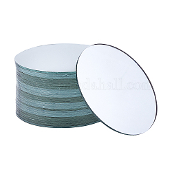 Espejo de vidrio plano de forma redonda, para plegar moldes compactos para espejos, blanco, 76x1.5mm