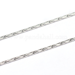 304 Stainless Steel Cardano Chains, Soldered, Stainless Steel Color, 1.2mm