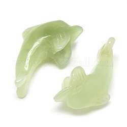 Nouvelles perles de jade naturelles, dauphin, sans trou, 40x14x23mm