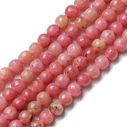 Natur Rhodonit Perlen Stränge, Klasse AA, Runde, 2 mm, Bohrung: 0.5 mm, ca. 208 Stk. / Strang, 15.39~15.47 Zoll (39.1~39.3 cm)