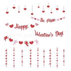 PVC Wall Stickers, Wall Decoration, Valentine's day Themed Pattern, 390x980mm