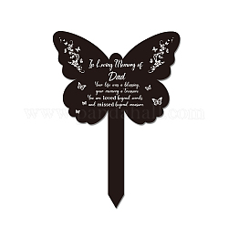 GLOBLELAND Memorial Remembrance Plaque Stake Acrylic Plaque Memorial Commemoratory Sign Garden Remembrance Decoration for Dad's Funeral Anniversary