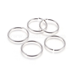 304 in acciaio inox anelli di salto aperto, colore acciaio inossidabile, 12 gauge, 30x2mm, diametro interno: 26mm, 110pcs/scatola