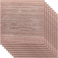 BENECREAT 8 Sheets Walnut Wood Sheet, 30x30cm Square Hardwood Veneer Boards for Wood Craft DIY Project, 0.5mm Think