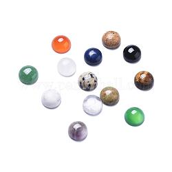 Cabochons en pierres gemmes, demi-rond / dôme, pierre mixte, couleur mixte, 30x9mm