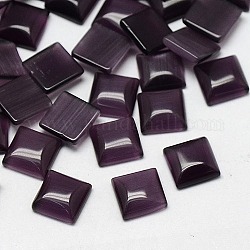 Cat Eye Cabochons, Square, Purple, 4x4x2mm