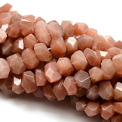 Nuggets Natural Sunstone Beads Strands, Faceted, 14~18x12~15mm, Hole: 1mm, about 28pcs/strand, 15.75 inch