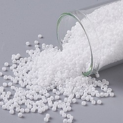 Toho perline rotonde, perline giapponesi, (41f) bianco ghiaccio opaco, 15/0, 1.5mm, Foro: 0.7 mm, circa 3000pcs/10g