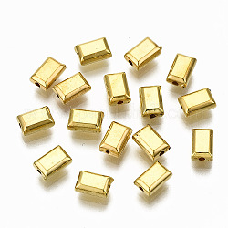 Ccb Kunststoff-Perlen, Rechteck, golden, 6x4x2.5 mm, Bohrung: 1 mm, ca. 8548 Stk. / 497 g