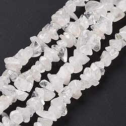 Éclats de cristal de quartz naturel perles brins, perles de cristal de roche, 5mm, trou: 0.3 mm.