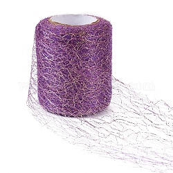 Nastri decorativi in rete, tessuto di tulle, Tessuto di bobina di rullo di tulle per la realizzazione di gonna, porpora, 3~3-1/8 pollice (75~78 mm), 20iarda/rotolo