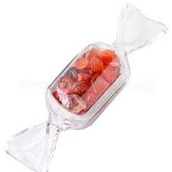 Сырая натуральная крошка сердолика в пластиковых украшениях для витрины коробок для конфет, украшение из камня энергии Рейки, 80 мм