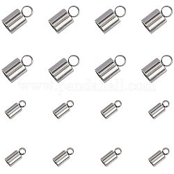UNICRAFTALE 100pcs 2 Sizes 3mm/4mm Barrel Cord Ends 304 Stainless Steel End Caps Leather Cord Ends Terminators End Tip Bead Caps for Leather Cord Bracelets Jewelry Making