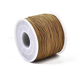 Polyester Cords, Camel, 0.5~0.6mm, about 131.23~142.16 yards(120~130m)/roll